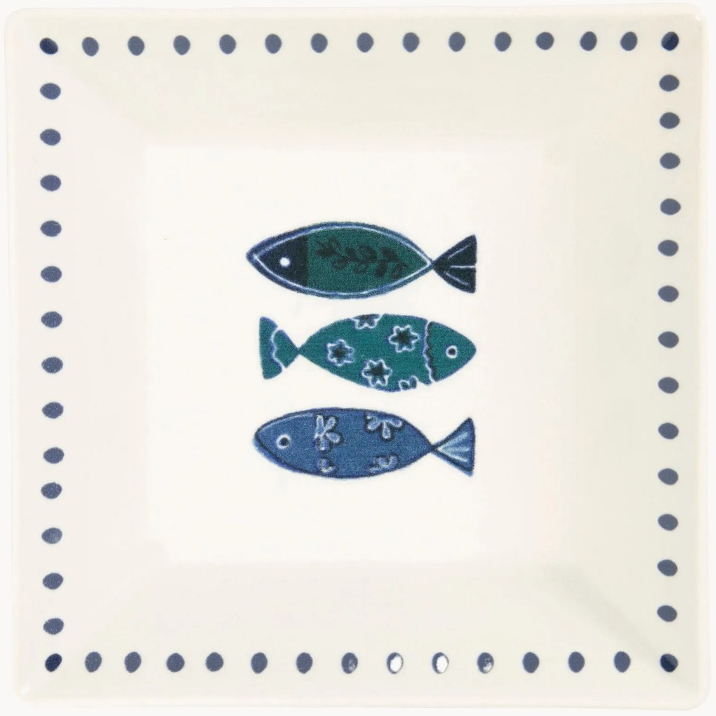 Pratos de sopa quadrados Ocean, conjunto de 6
