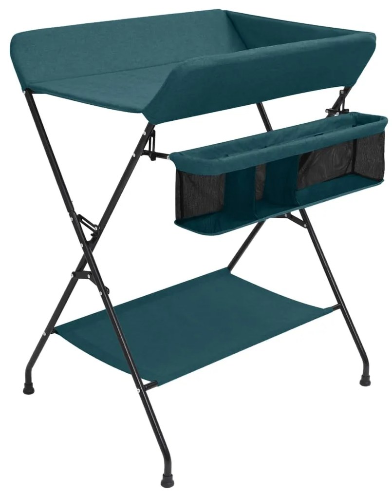 10270 vidaXL Mesa muda-fraldas ferro verde