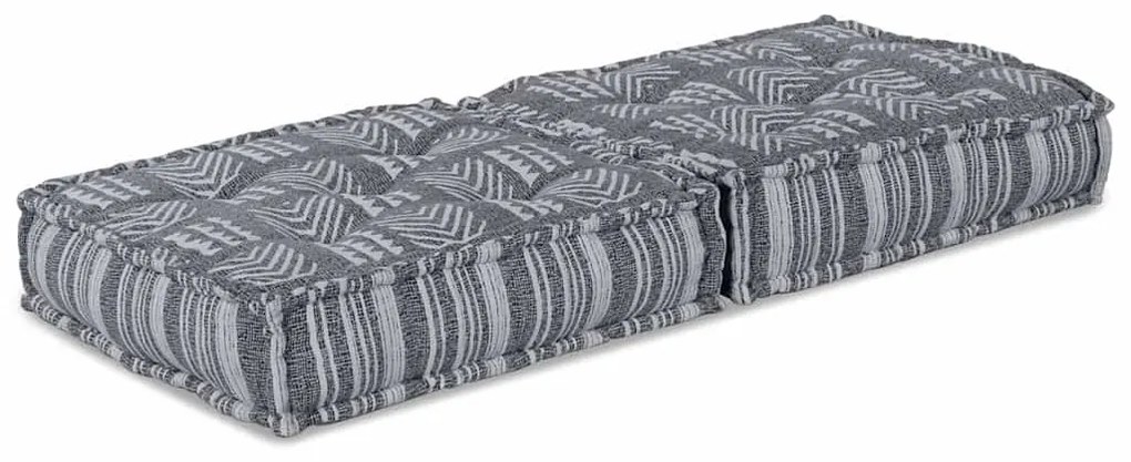 vidaXL Puff Modular em Cinza - 70x70x36 cm em Tecido