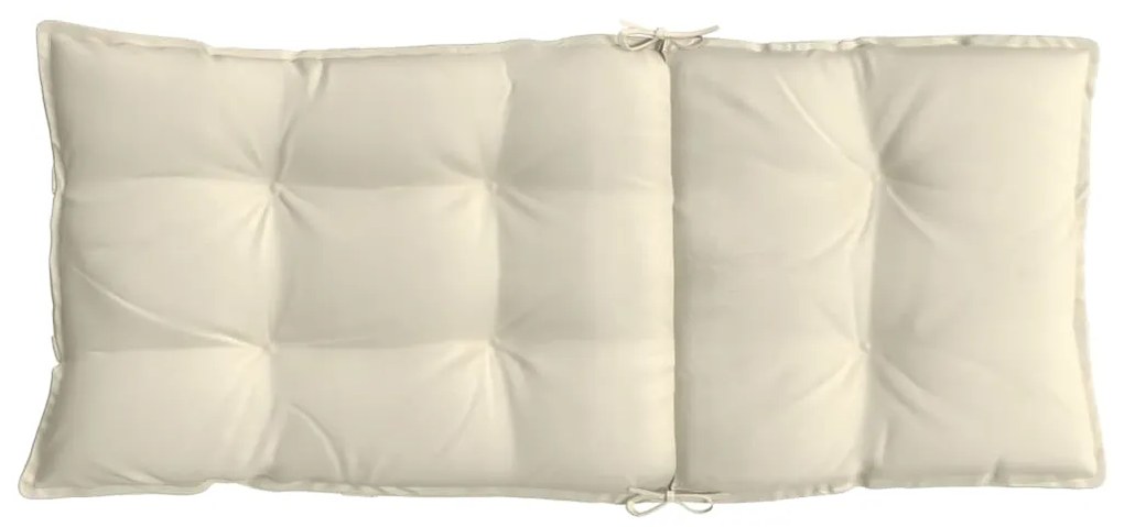 Almofadões p/ cadeira encosto alto 4pcs tecido oxford cor creme