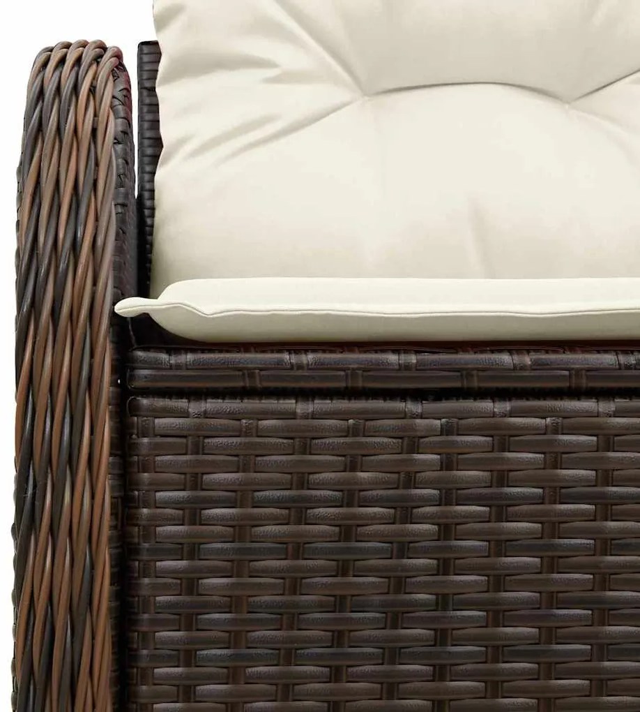 Sofá de jardim 2 lugares vidaXL com almofadas em rattan sintético cast