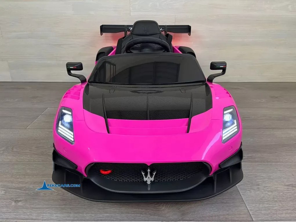 Carro elétrico para crianças Maserati GT2 12V 2.4G, Rodas Borracha, Assento imitação pele Rosa