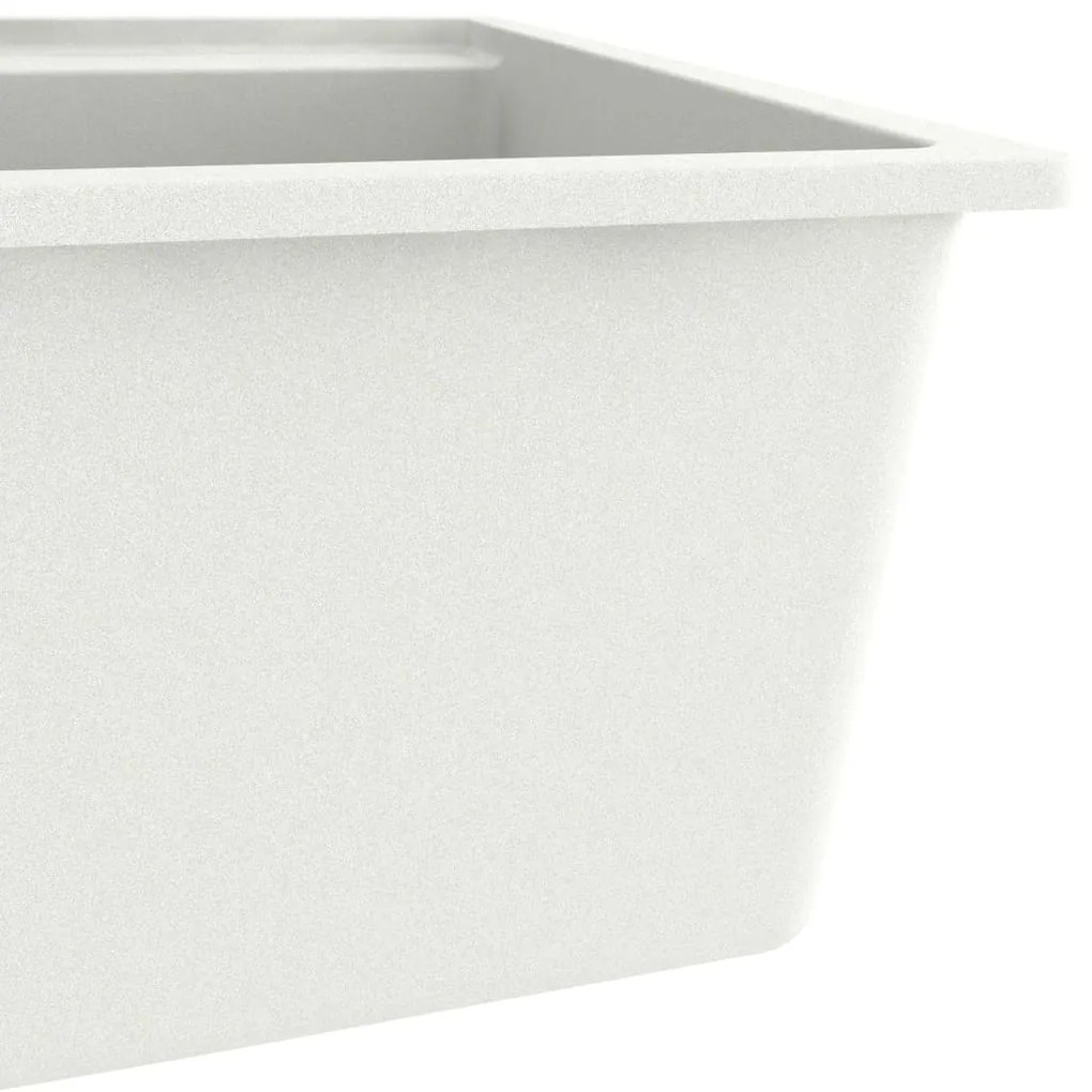 Lava-louça cozinha c/ orifício extravasamento granito branco