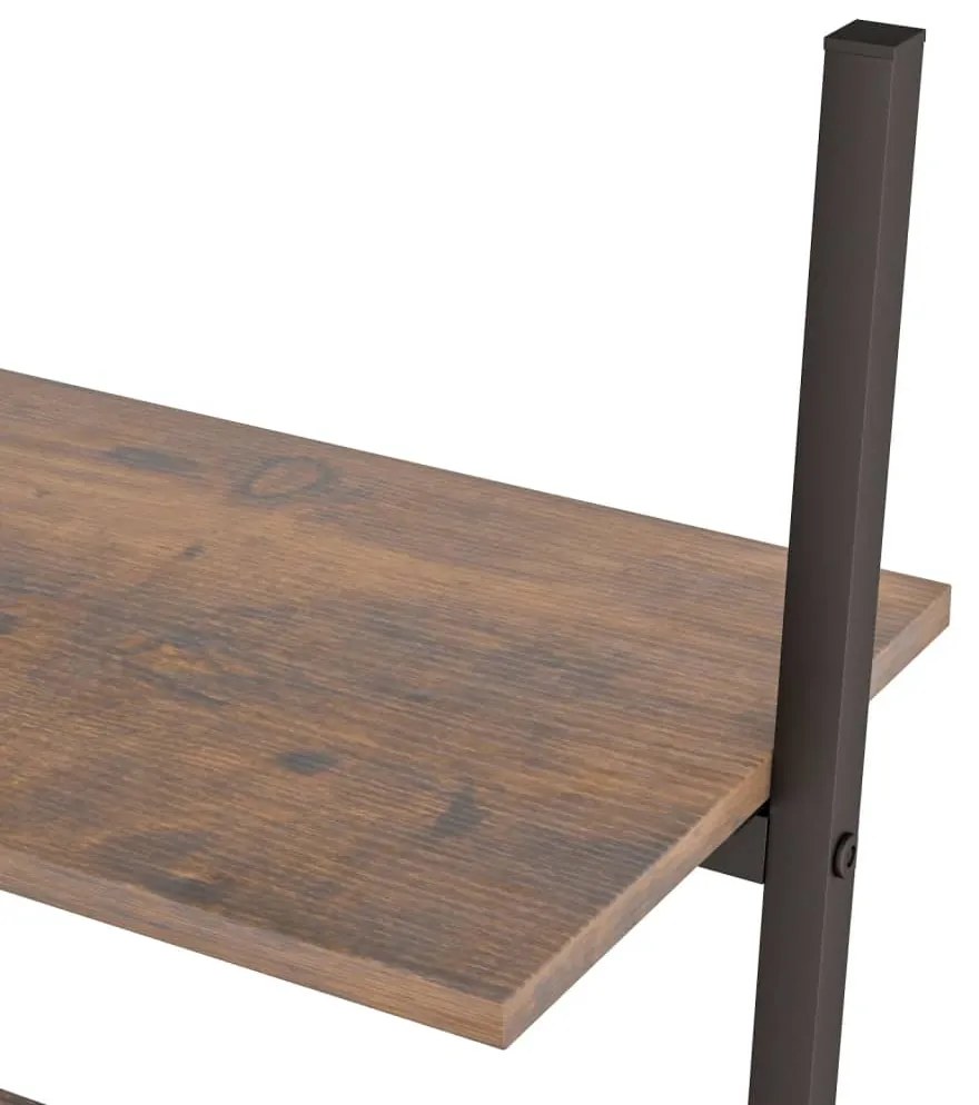 Unidade 3 prateleiras 64x34x116 cm castanho-escuro e preto