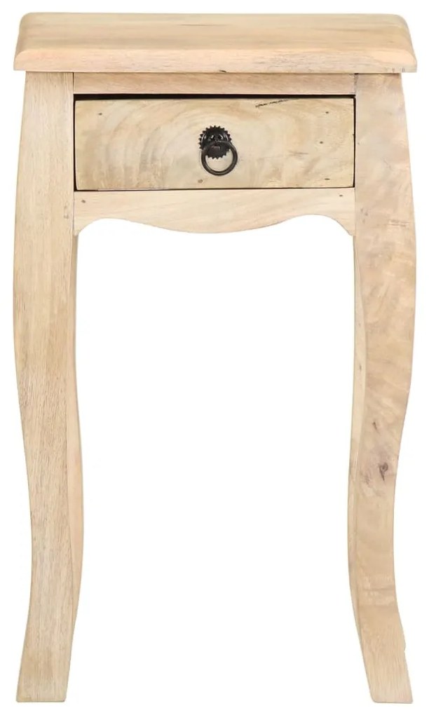 Mesa de cabeceira 28x28x46 cm madeira de mangueira maciça