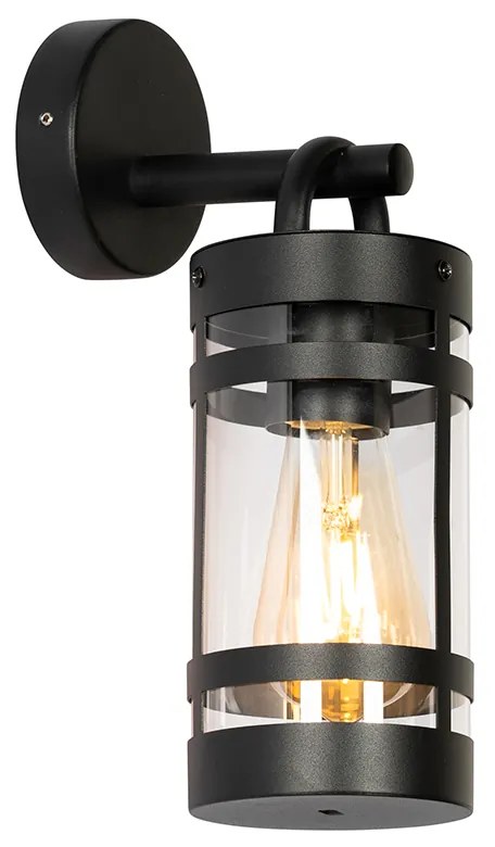 Candeeiro de parede exterior industrial preto IP44 - Ruben Industrial