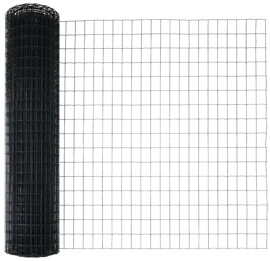 Cerca Euro com 13 Postes Flangeados 1x25 m Aço Galvanizado