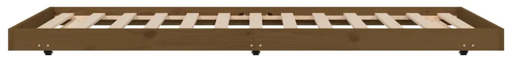 Estrutura de cama 80x200cm madeira de pinho maciça castanho mel