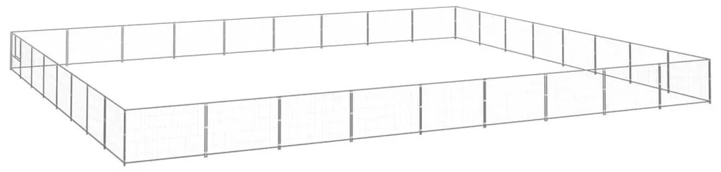Canil para cães 72 m² aço prateado