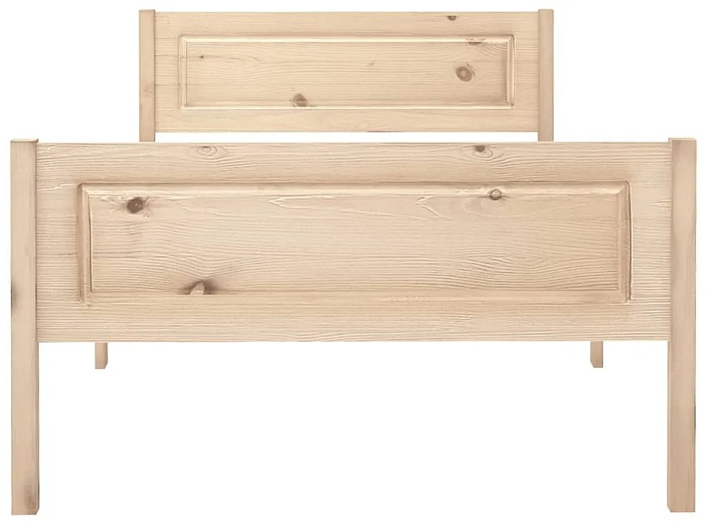 Estrutura de cama 90x200 cm pinho maciço