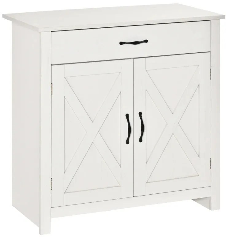 Aparador Lenga de 80 cm - Branco - Design Rústico