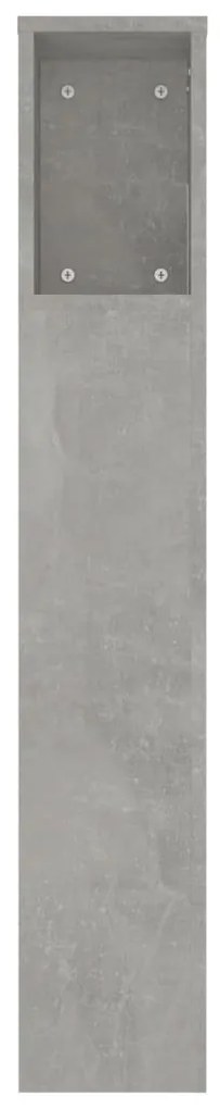 Armário de cabeceira 220x18,5x104,5 cm cinzento cimento