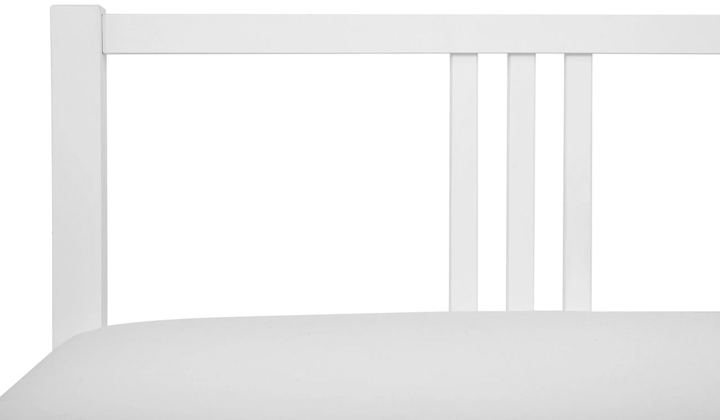 Cama de casal em madeira branca 180 x 200 cm VANNES Beliani