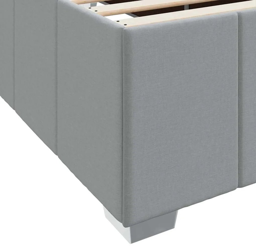 Estrutura da Cama Cinzento-claro 90 x 190 cm tecido