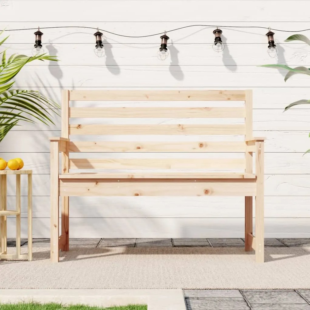 824060 vidaXL Banco de jardim 109x48x91,5 cm madeira de pinho maciça