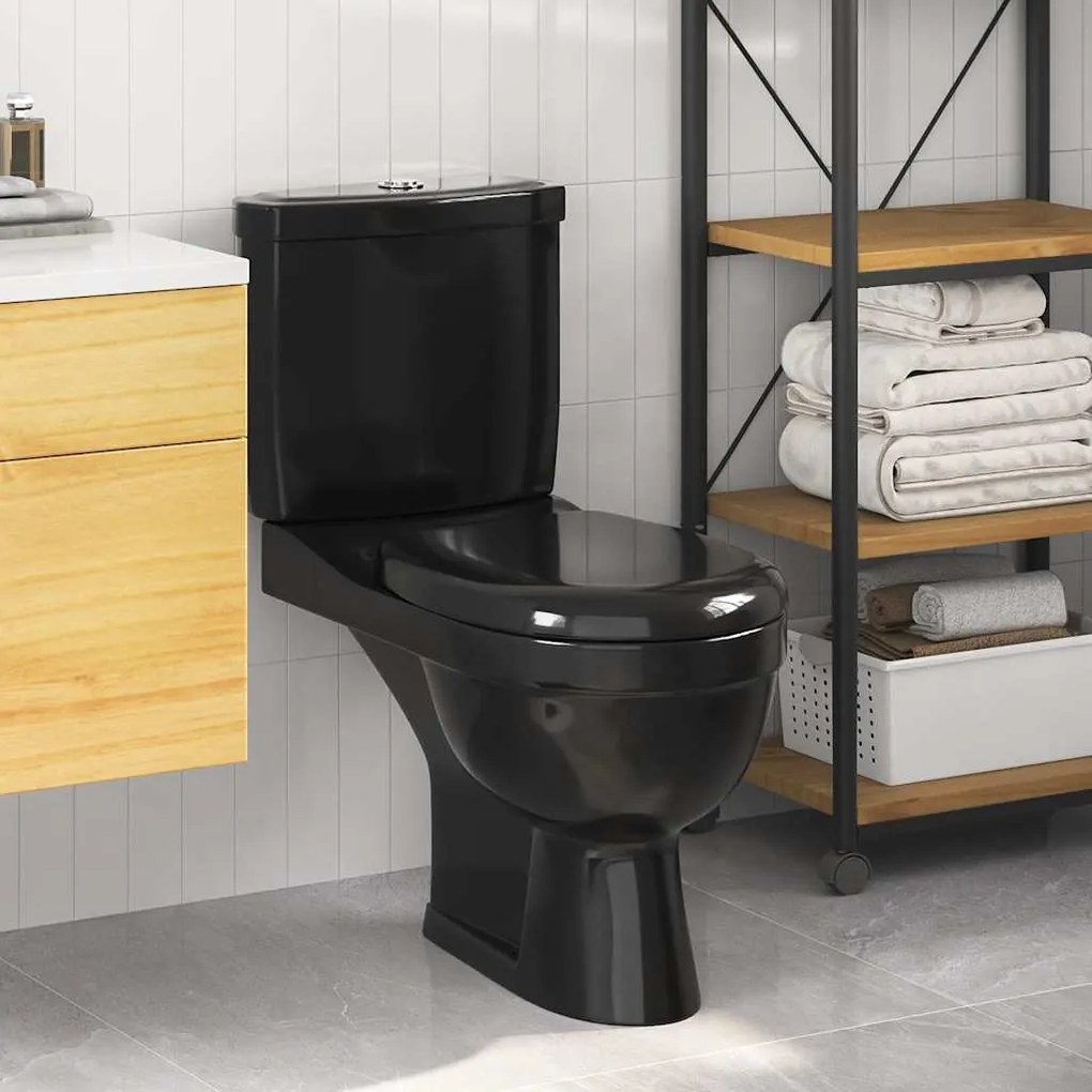 vidaXL Sanita com cisterna preto