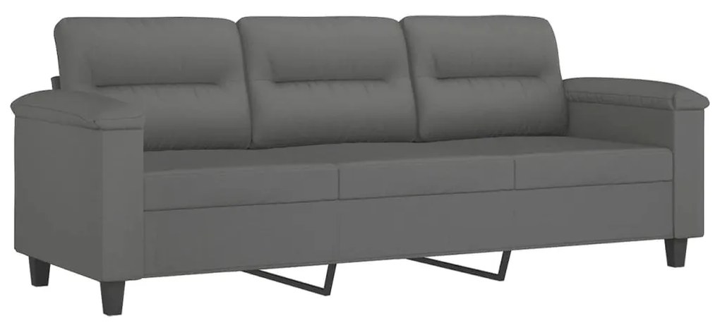 Sofá Darma Chaise Longue - Com Apóio de Pés - 3 Lugares - Cor Cinzento