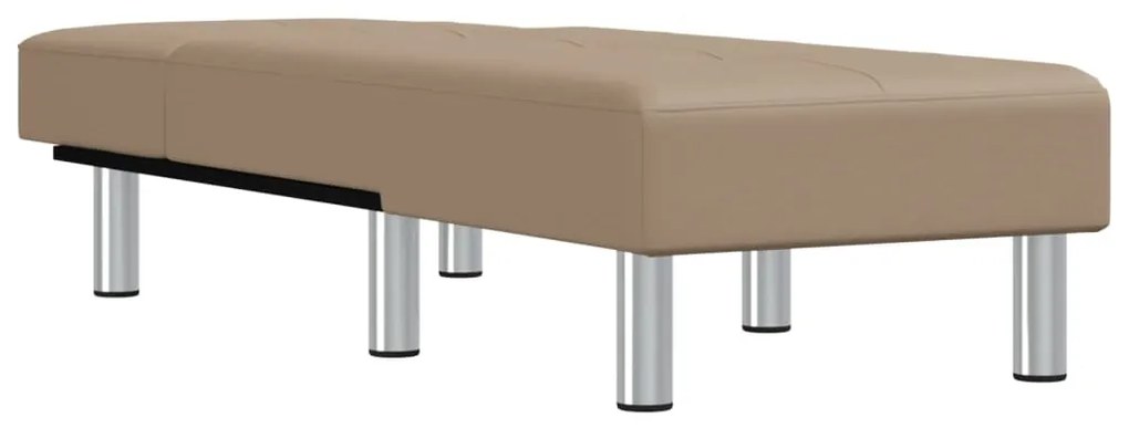 Chaise longue couro artificial cor cappuccino