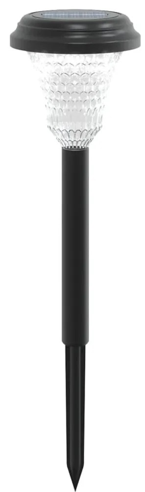 Luzes solares para caminhos com espigões 12 pcs branco