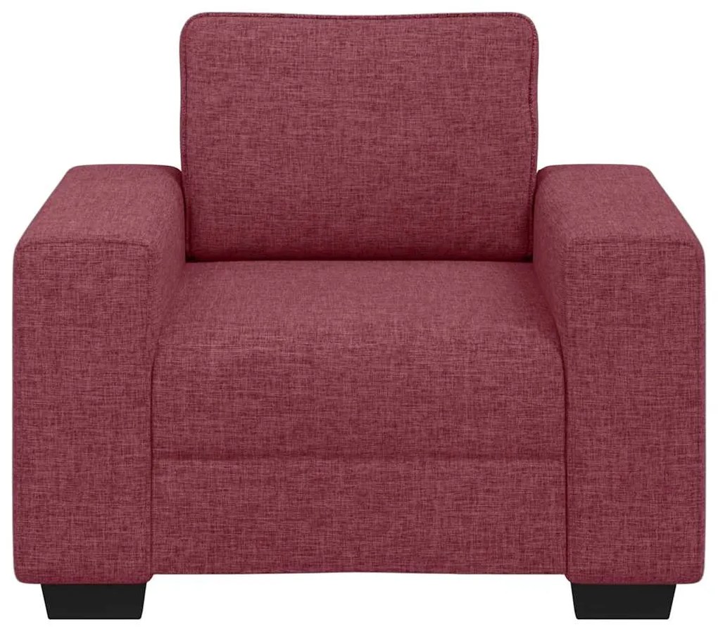 Poltrona 60 cm tecido vermelho tinto