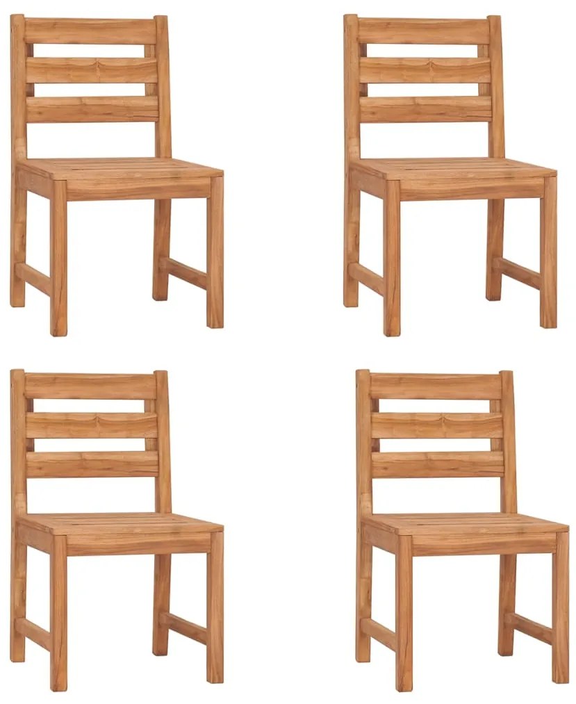 5 pcs conjunto de jantar p/ jardim madeira de teca maciça