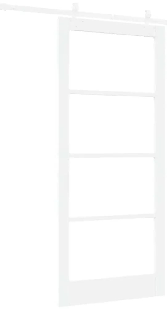 Porta Deslizante vidaXL com Conjunto de Hardware Branco 93x211 cm Made