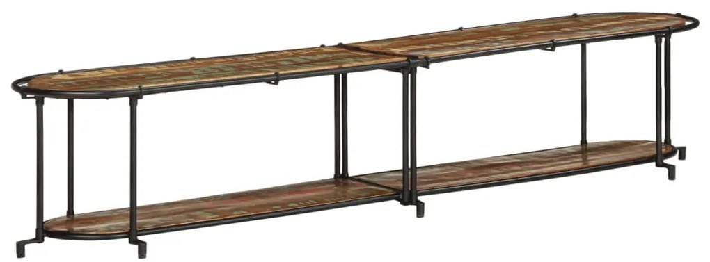 Móvel de TV 200x42x40 cm madeira recuperada maciça