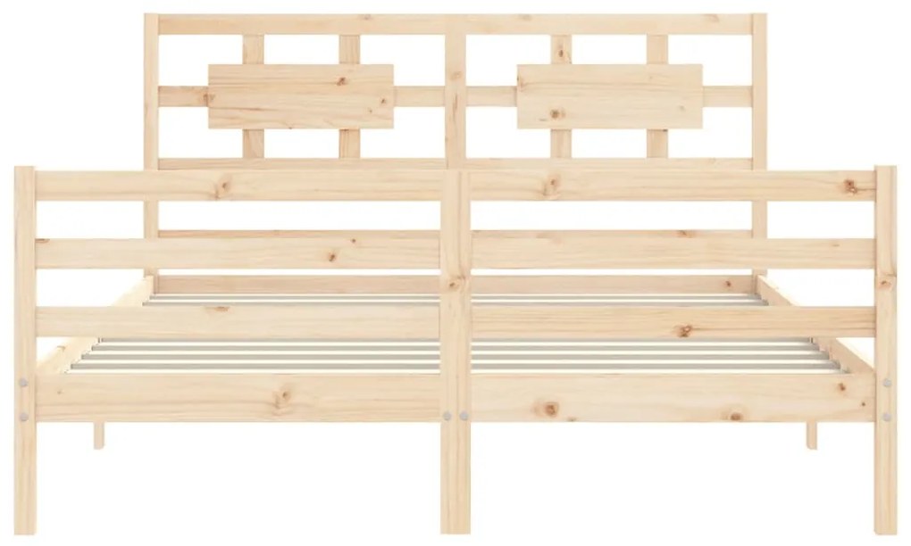 Estrutura de cama King Size com cabeceira madeira maciça