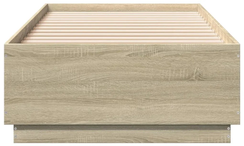 Estrutura de cama 90x200cm derivados de madeira carvalho sonoma