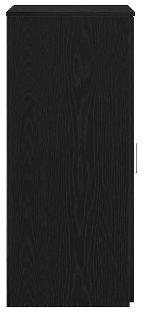 Armário de arrumação 50x45x103,5 cm derivados de madeira preto