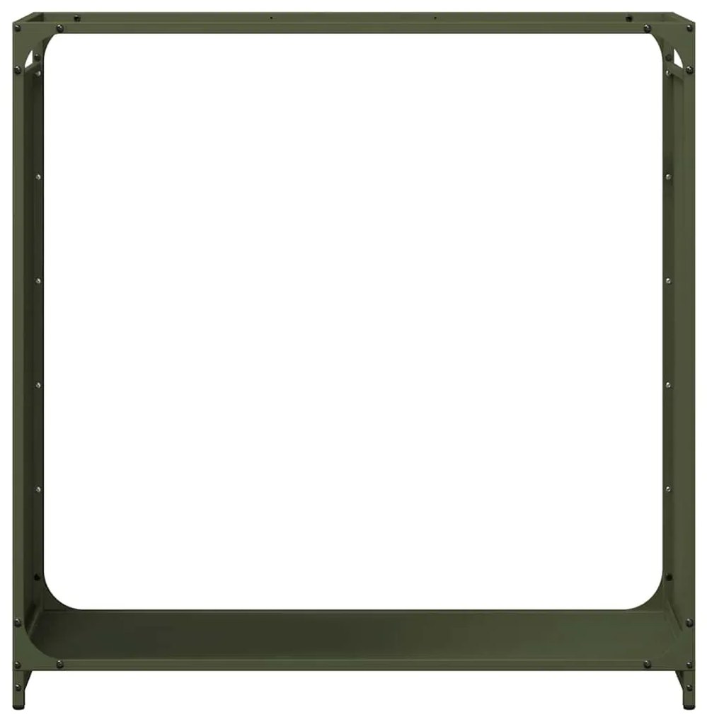 Suporte para lenha aço laminado a frio verde azeitona