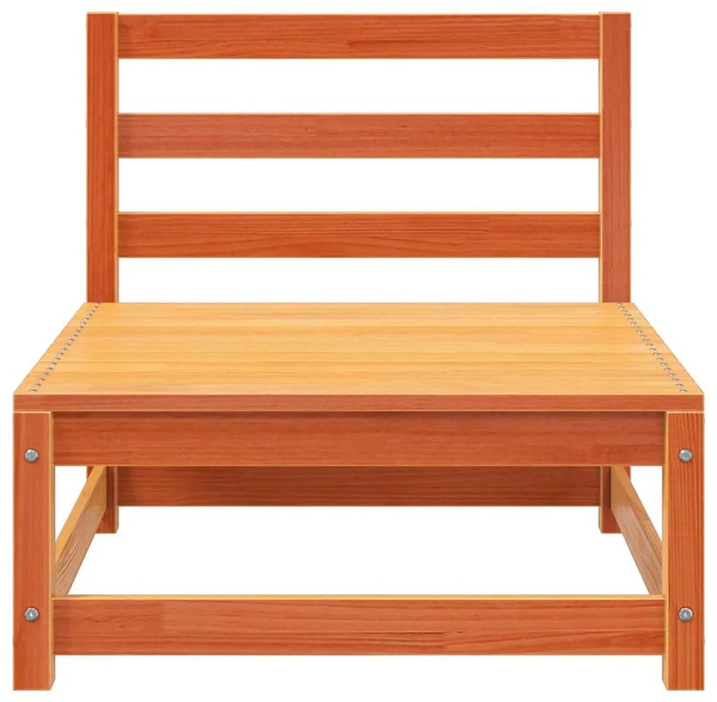 Sofás sem braços para jardim 2 pcs pinho maciço castanho-mel