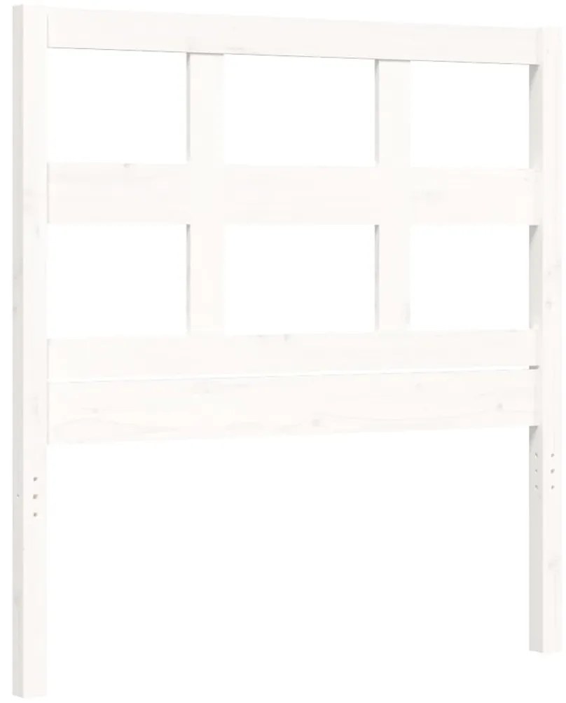 Estrutura de cama com cabeceira 90x200 cm madeira maciça