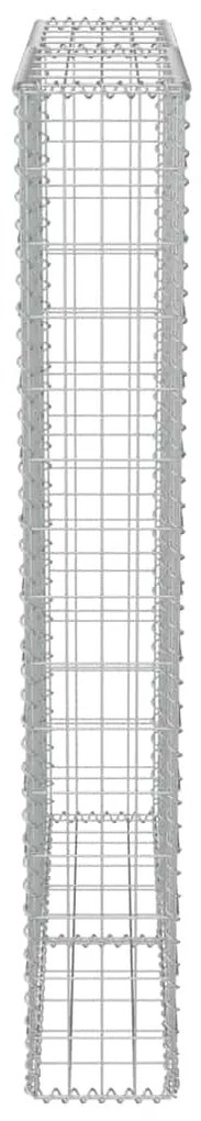 Muro gabião com tampas aço galvanizado 100x20x150 cm
