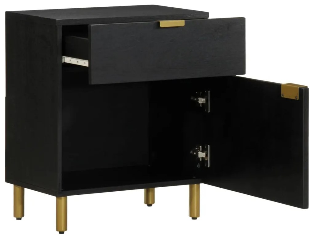 Mesa de cabeceira 50x33x60 cm derivados de madeira preto