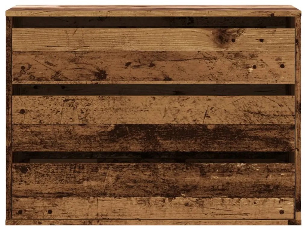 Cómoda com 3 Gavetas - 80x41x58 cm - derivados de madeira - madeira ve