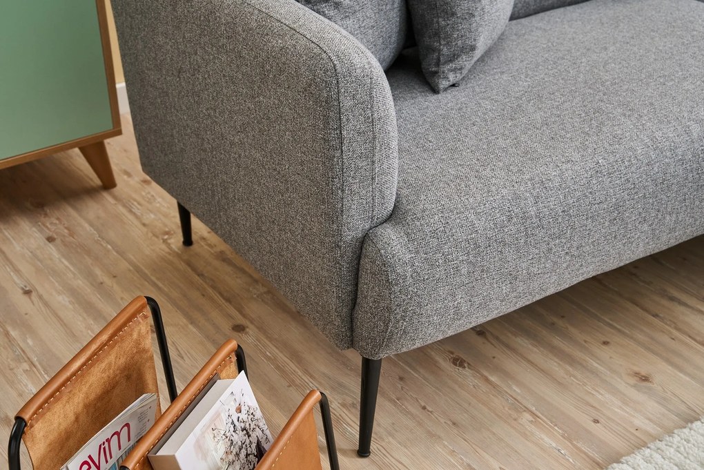 Sofá de 3 Lugares Revos – Cinzento – 200x80x100 cm