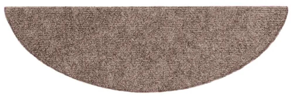Tapetes de escada adesivos 30 pcs 56x17x3 cm creme