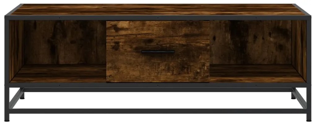 Mesa de centro 100x57x35cm deriv. madeira/metal carvalho fumado