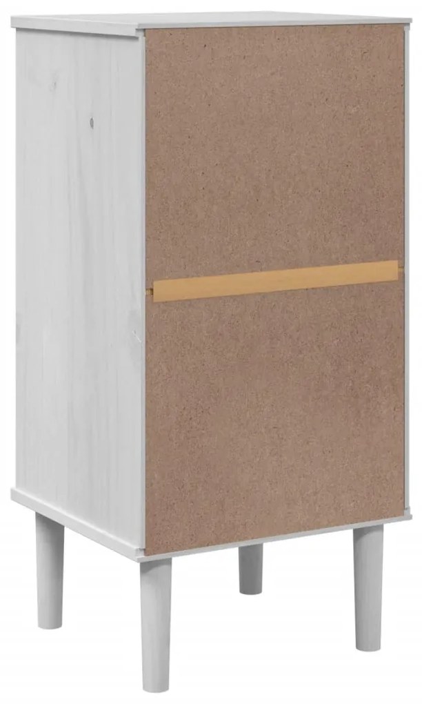 Mesa de cabeceira SENJA 40x35x80 cm pinho maciço branco