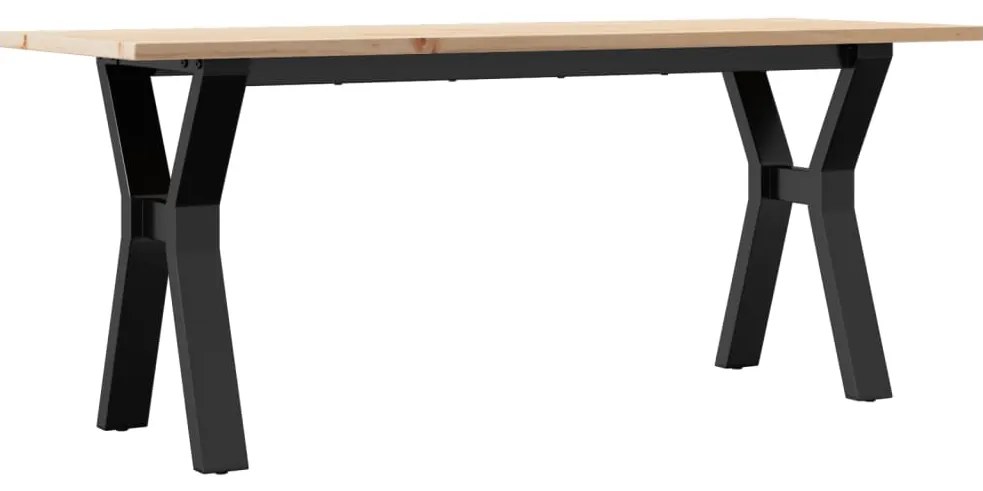 Mesa de centro estrutura em Y 110x40x45cm pinho e aço