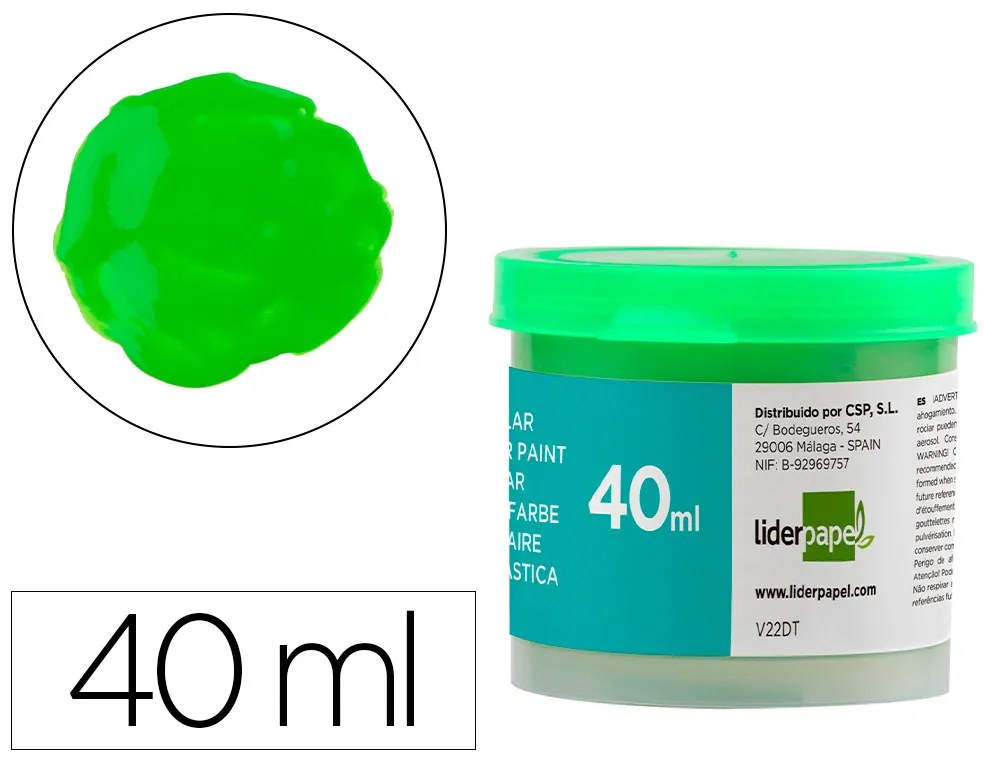 Guache Escolar 40 Ml Verde Claro
