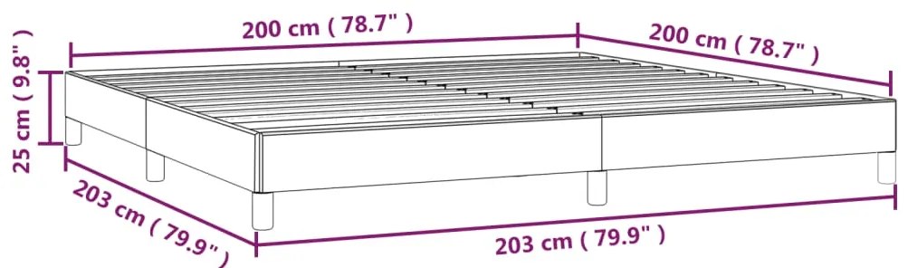 Estrutura de cama 200x200 cm couro artificial preto