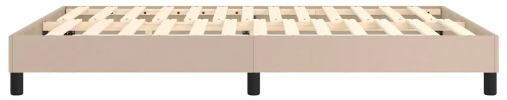 Estrutura de cama 140x190 cm couro artificial cappuccino