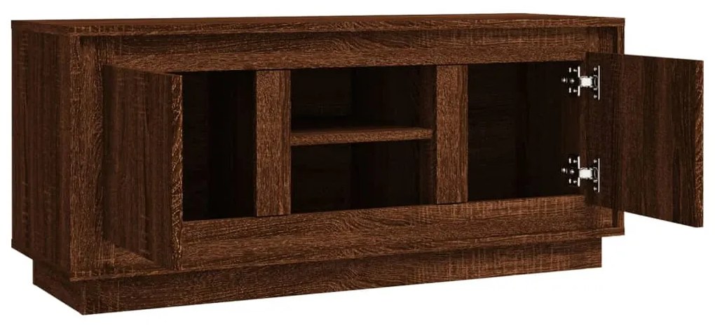Móvel TV 102x35x45 cm madeira processada cor carvalho castanho