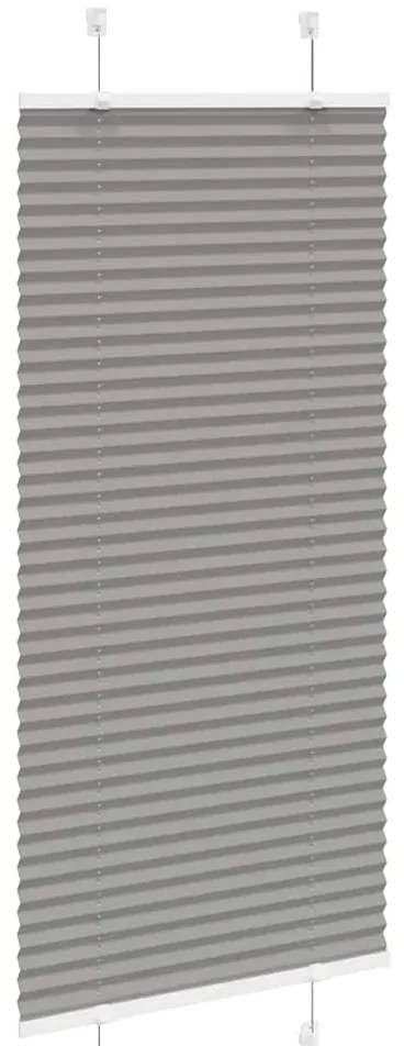 Antracite Plissada Cega 65x150 cm Largura Tecido 64,4 cm