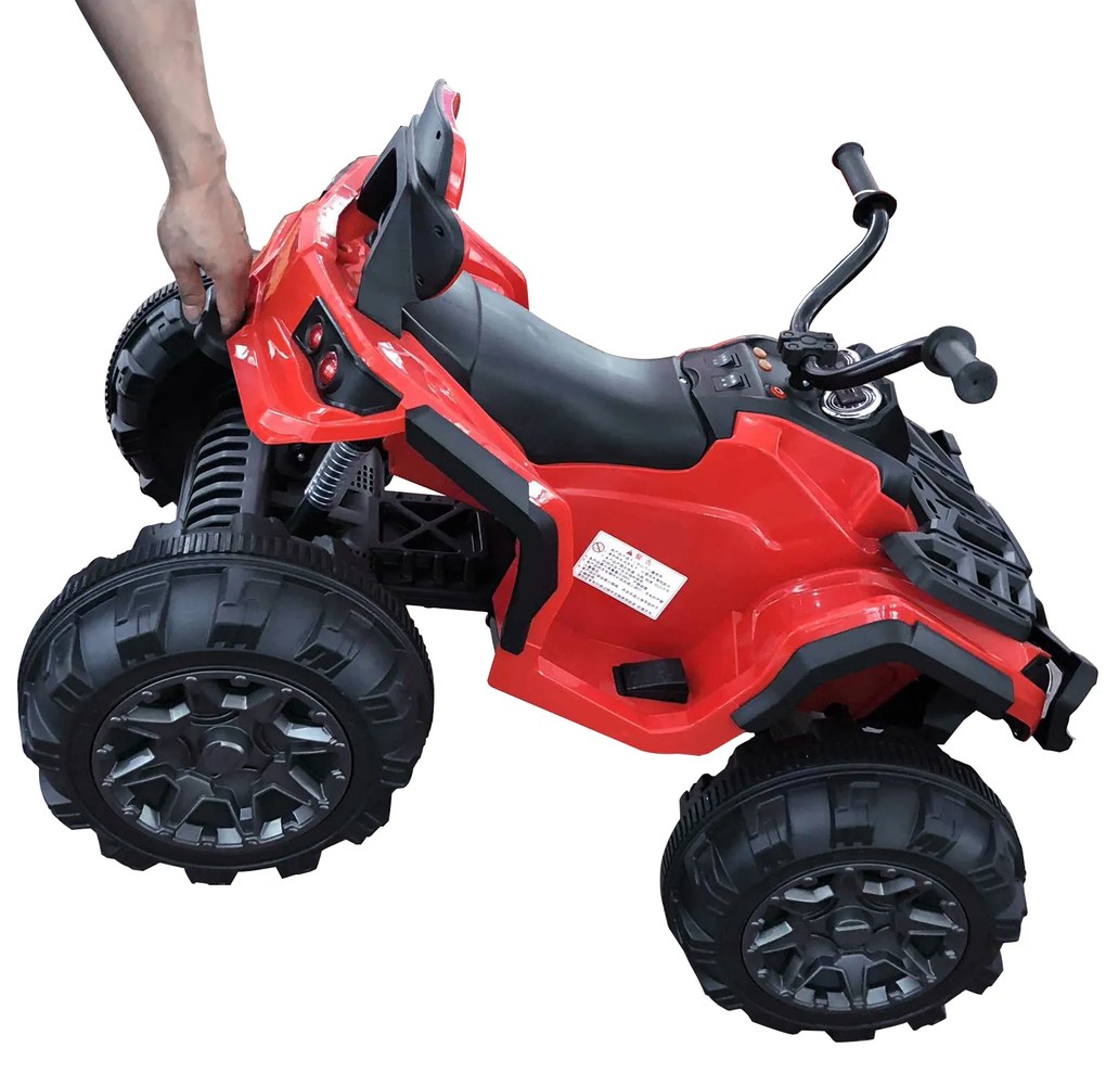 ® Motoquatro Elétrica Infantil de Bateria 12V com MP3 Rádio Luzes Sons 103x68x73 cm Carga 30 kg