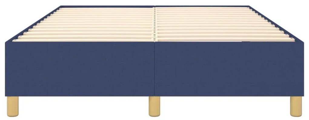 Estrutura de cama sem colchão 140x200 cm tecido azul