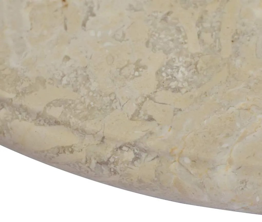 Tampo de mesa Ø60x2,5 cm mármore cor creme