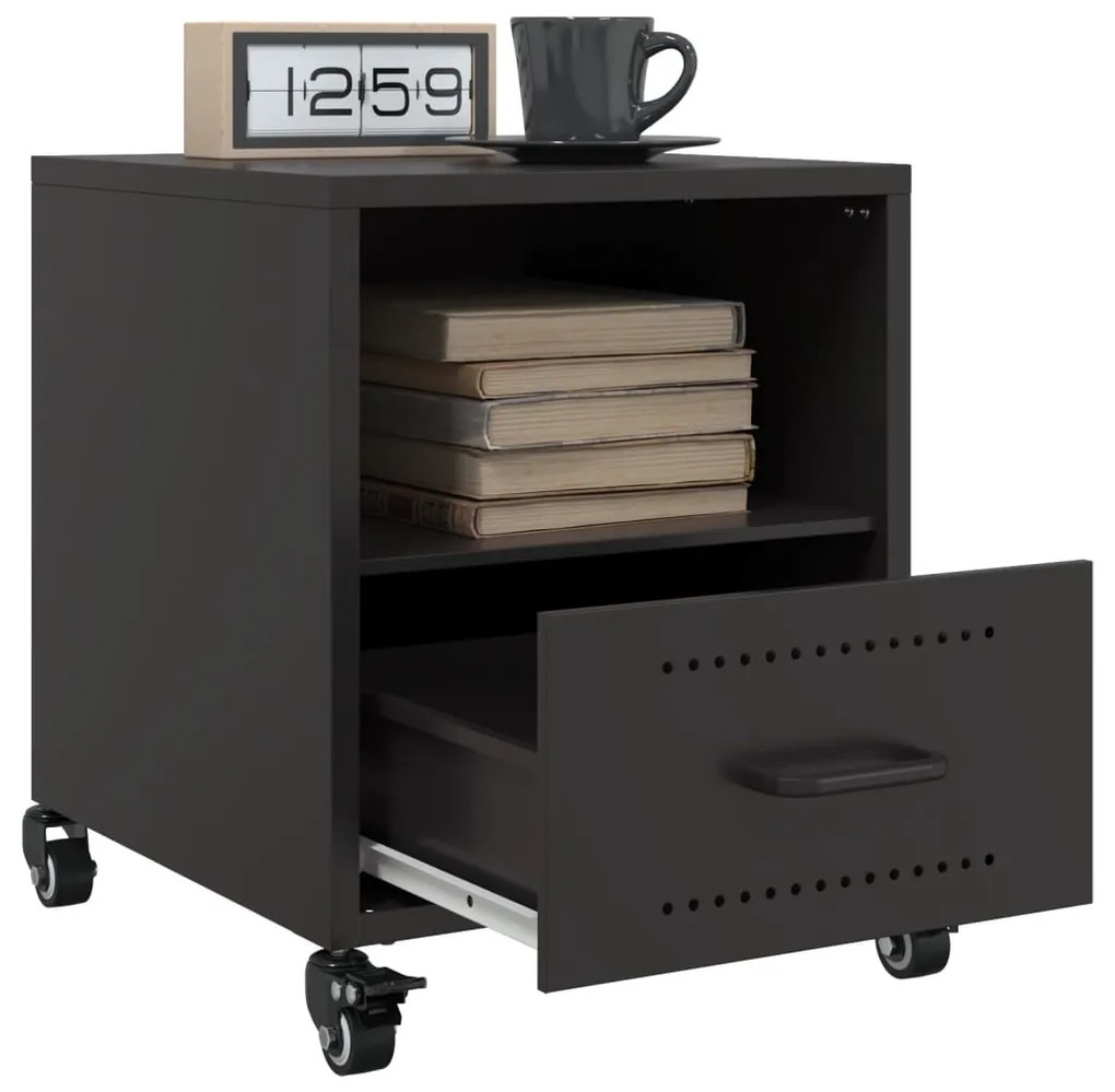 Mesa de cabeceira 36x39x43,5 cm aço preto